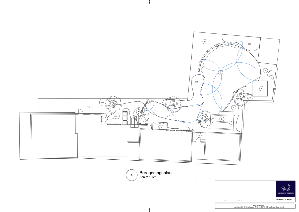 Technisch tuinplan met beregening — Randolfi Garden